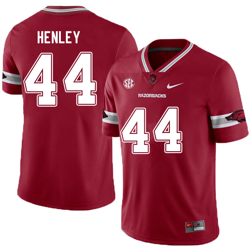 Men #44 Kaden Henley Arkansas Razorbacks College Football Jerseys Sale-Alternate Cardinal